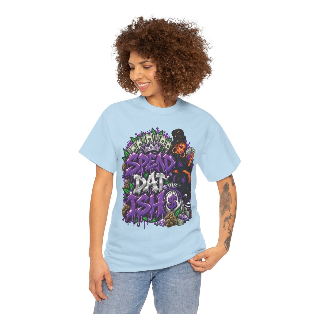 Spend Dat sh*t Tee | Graffiti Money Design, Purple Streetwear