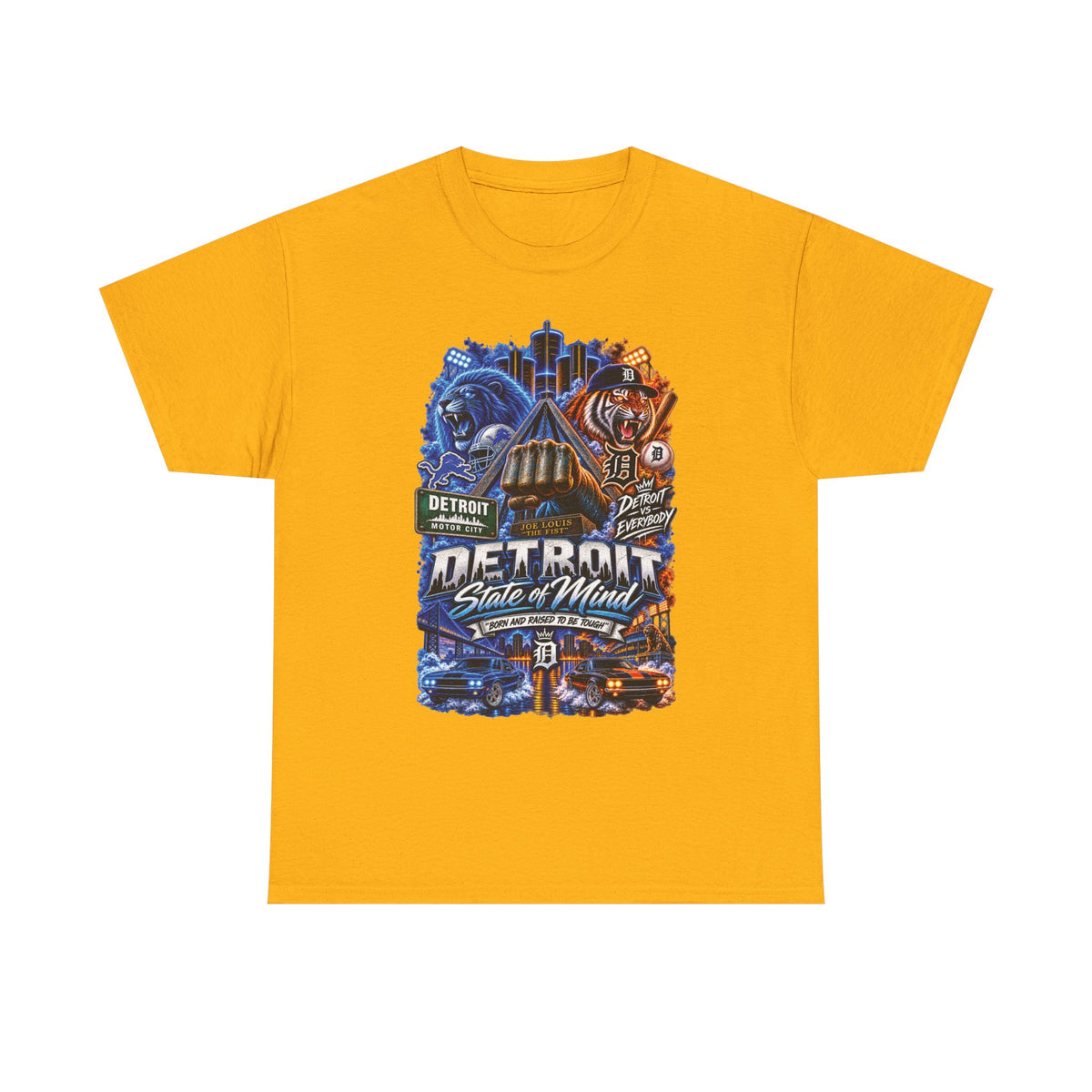 Detroit State of Mind T-Shirt | City Skyline, Motor City Collage