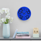 Roman Numeral Blue Clock Acrylic Wall Clock | Modern Decorative Timepiece