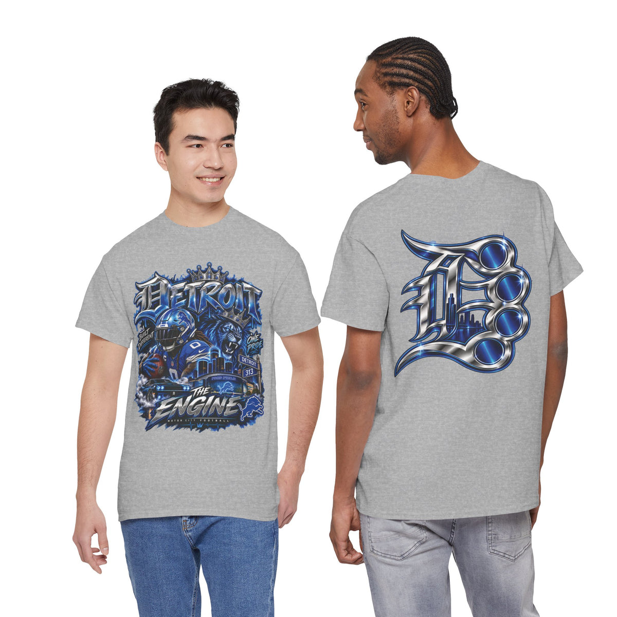 Detroit The Engine T-Shirt | Motor City Blue Graphic Tee