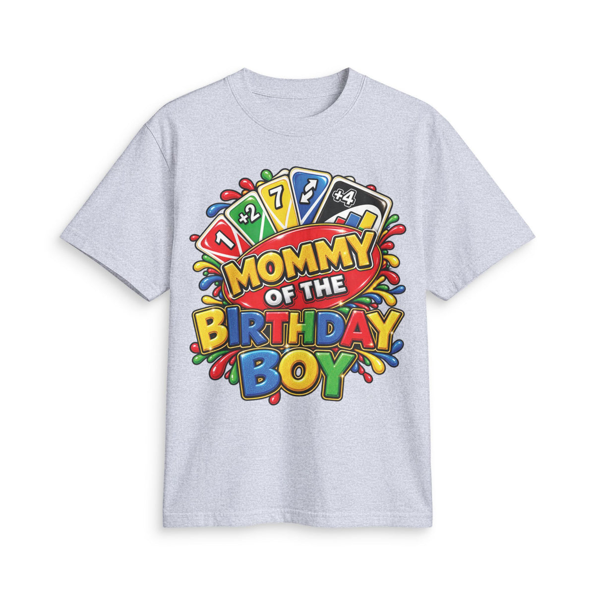 Mommy of the Birthday Boy T-Shirt | Colorful Birthday Card Design