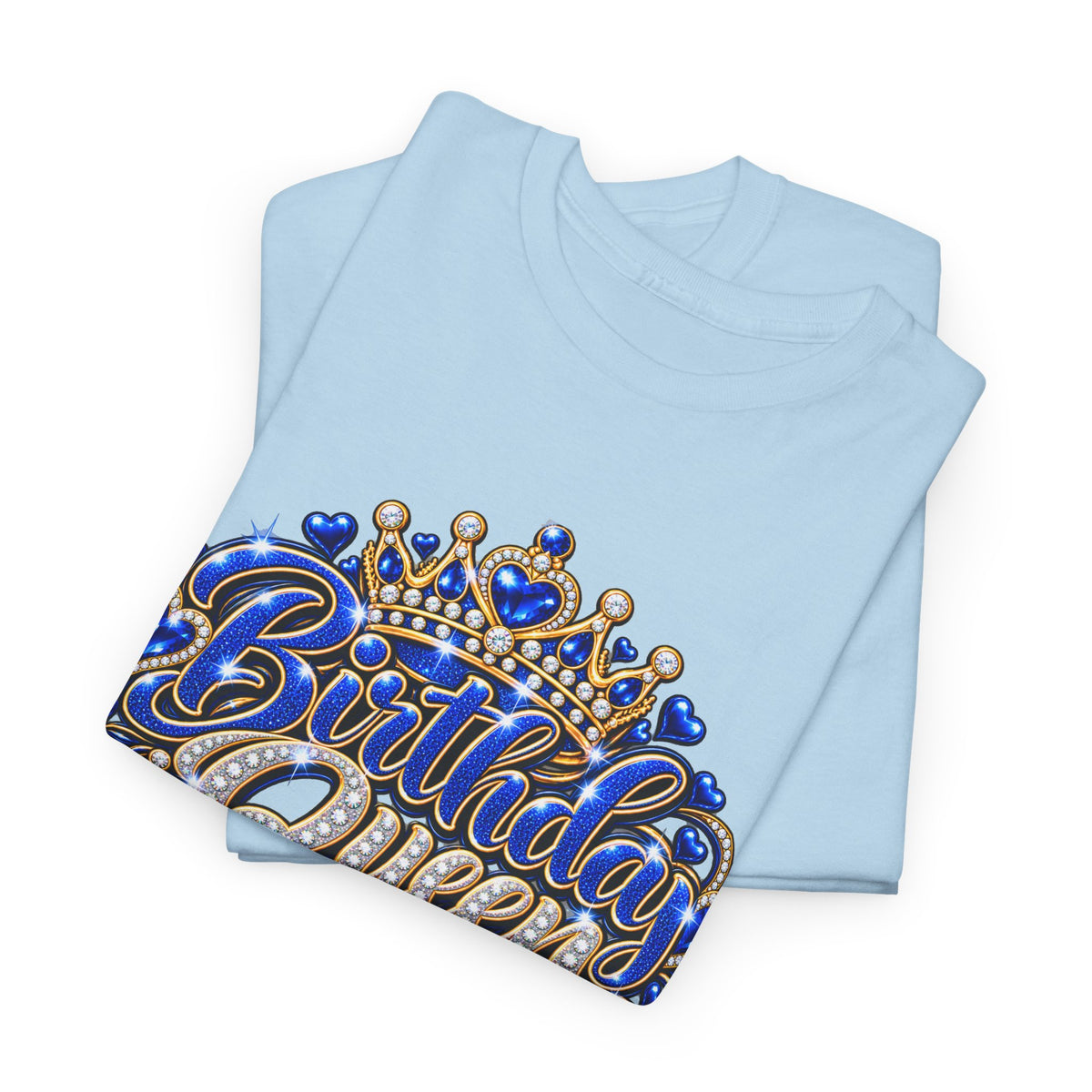 Birthday Blue Queen Crown Graphic Tee