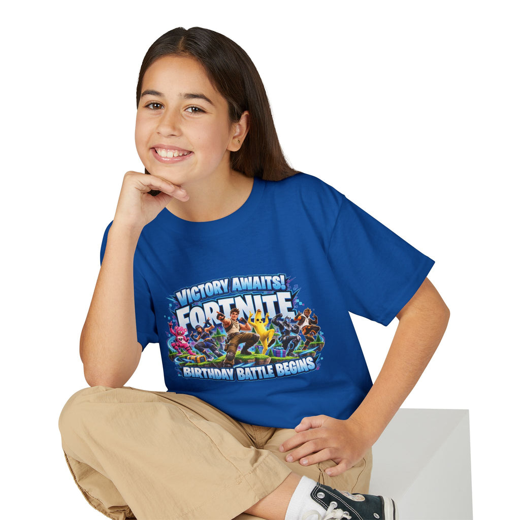 Fortnite Birthday Battle Begins Youth T-Shirt – Custom Number 12