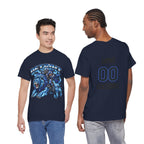 Detroit Lion Rider T-Shirt | Football Team Graphic Tee, Blue Mascot