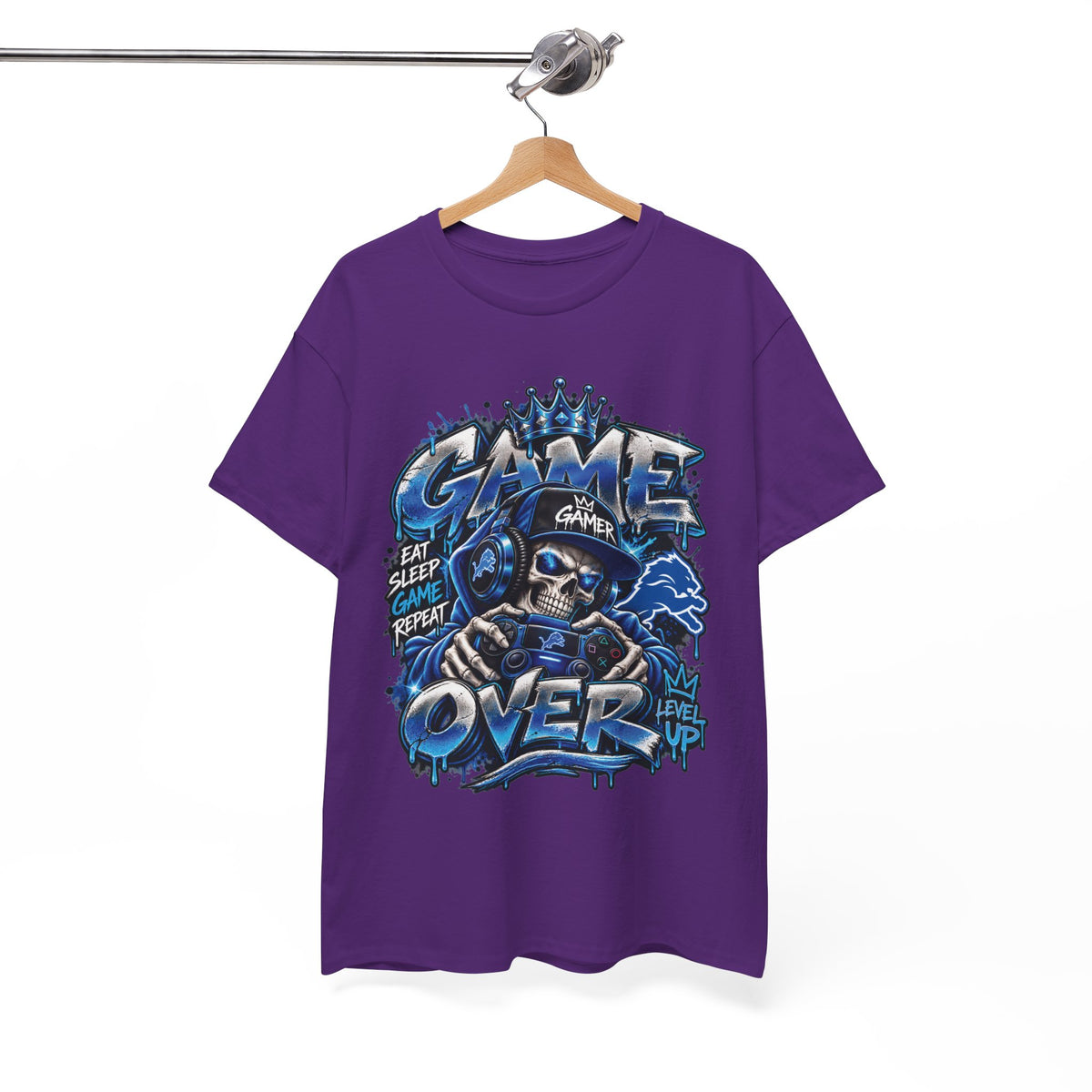 Game Over Skull Gamer Tee | Video Game Controller Graphic Shirt