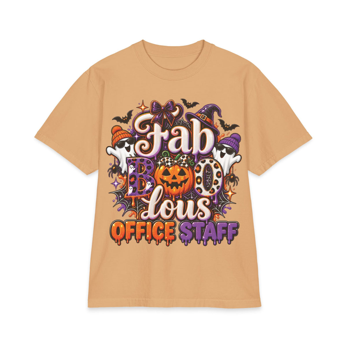 Fabulous Office Staff Halloween T-Shirt | Pumpkin Bat Spooky Typography