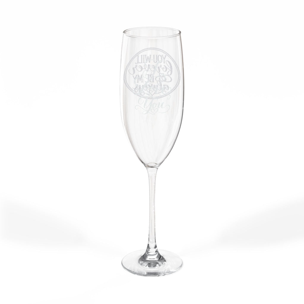 Engraved Champagne Flute, 8oz | Personalized Engraving Option