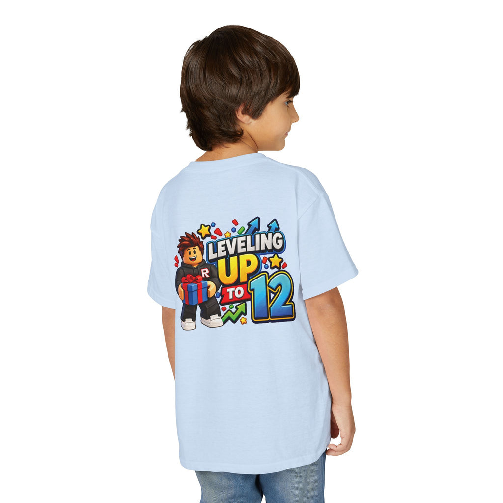 Youth Roblox Birthday T-Shirt – Leveling Up to 12