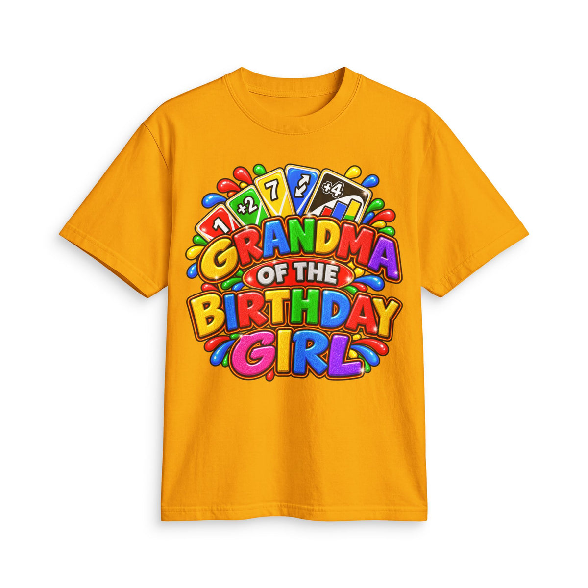 Grandma of the Birthday Girl T-Shirt | Colorful Birthday Design
