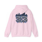 Detroit 313 Drip Skyline Hoodie | Graffiti Letter B Chest Design