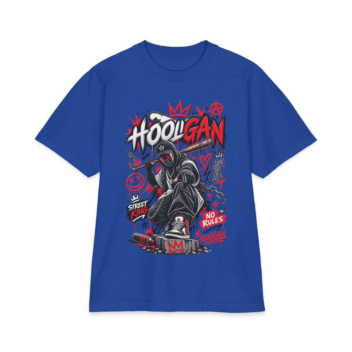 BTS Hooligan Street Skateboard Graphic T-Shirt | Urban Punk Graffiti Tee