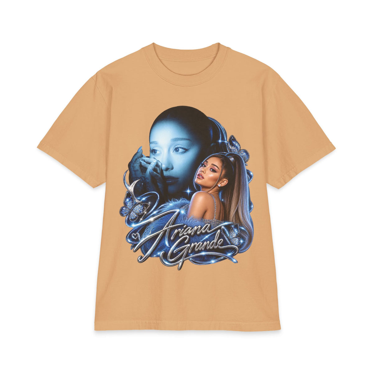 Ariana Blue Retro Pop Star Graphic Tee | Short Sleeve T-Shirt