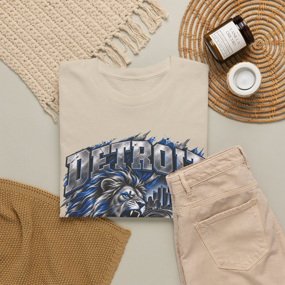 Detroit Football Lion Graphic Tee
