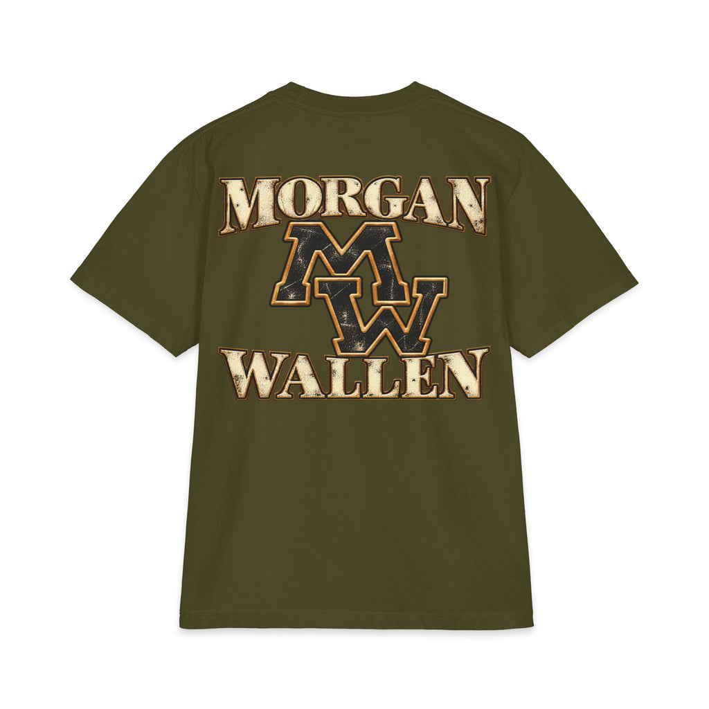 M Wallen portrait T-Shirt | Country Music tee, MV logo back
