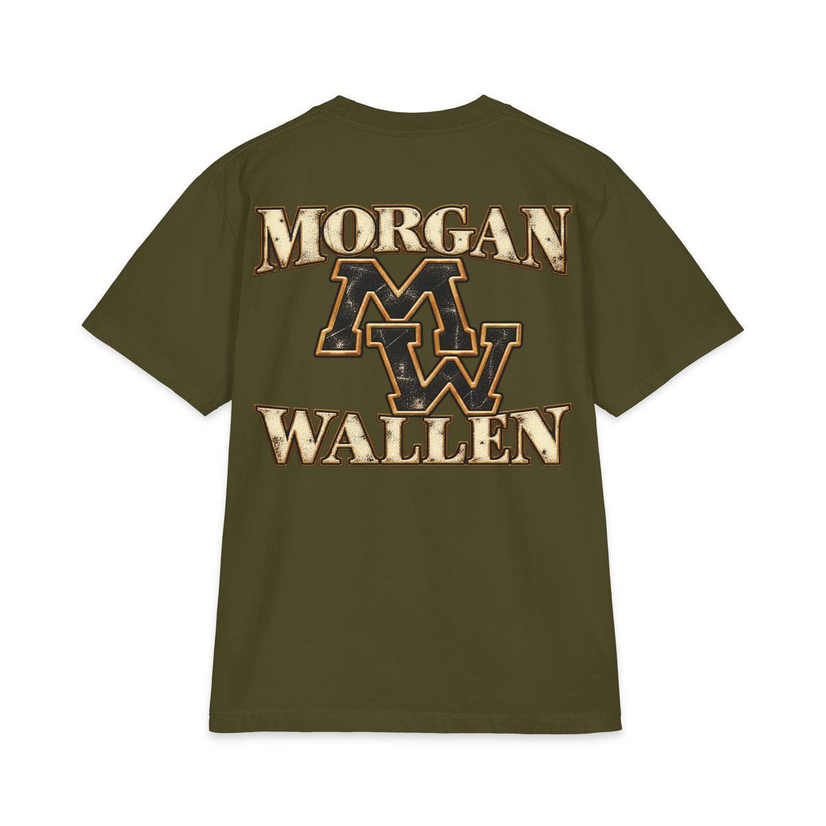 M Wallen portrait T-Shirt | Country Music tee, MV logo back