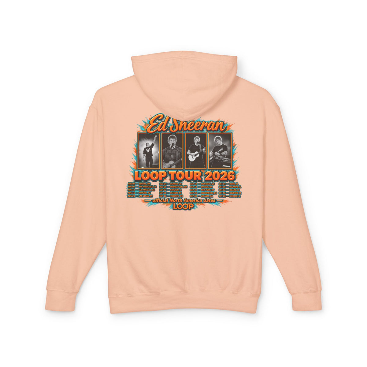 Ed Sheeran Portrait Hoodie | Loop Tour 2026 Back Design