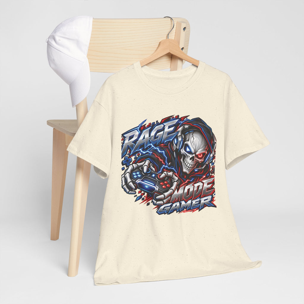Rage Mode Gamer Skull Graphic T-Shirt
