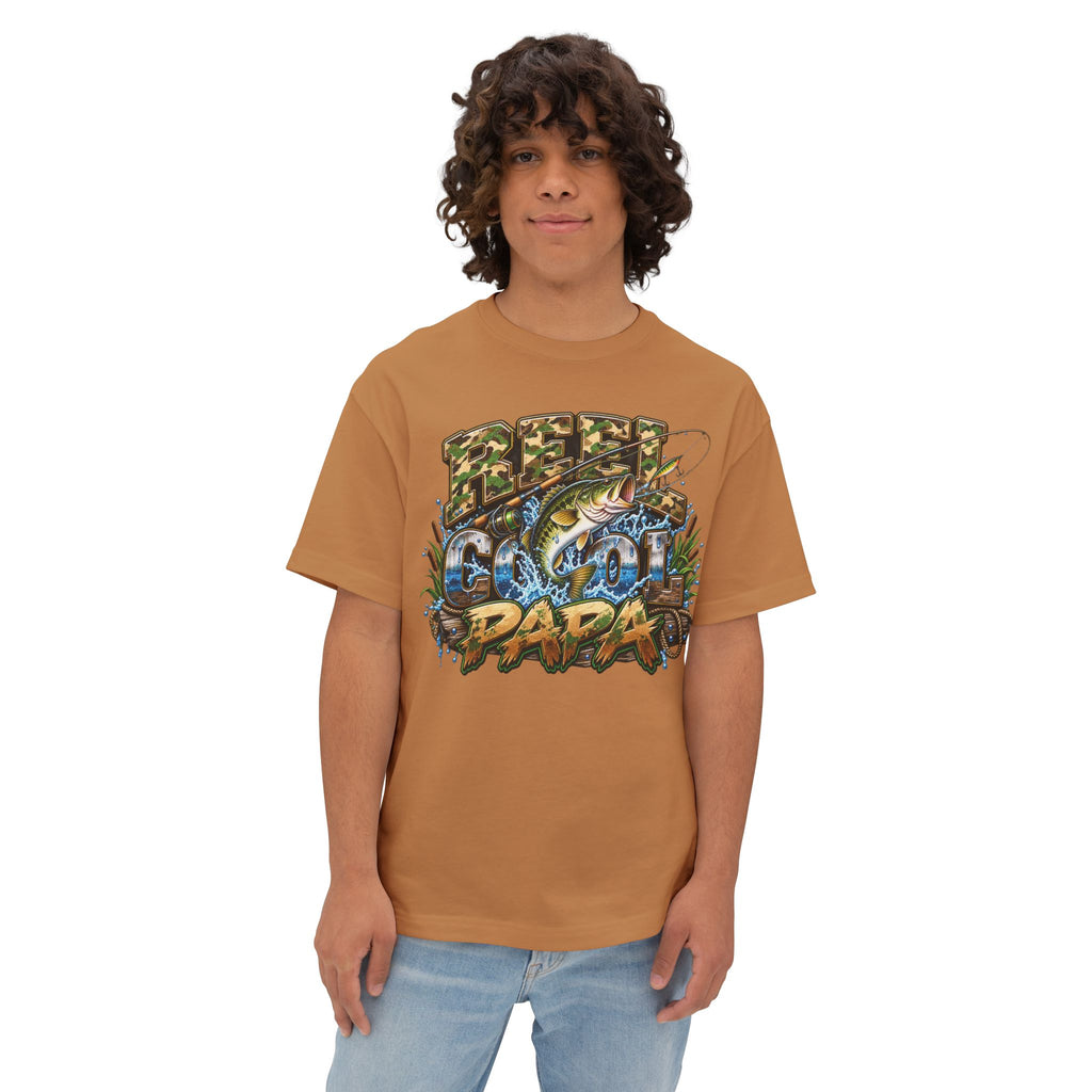 Gone Fishin' Papa Tee | Fishing Bass Graphic T-Shirt, Camo Lettering