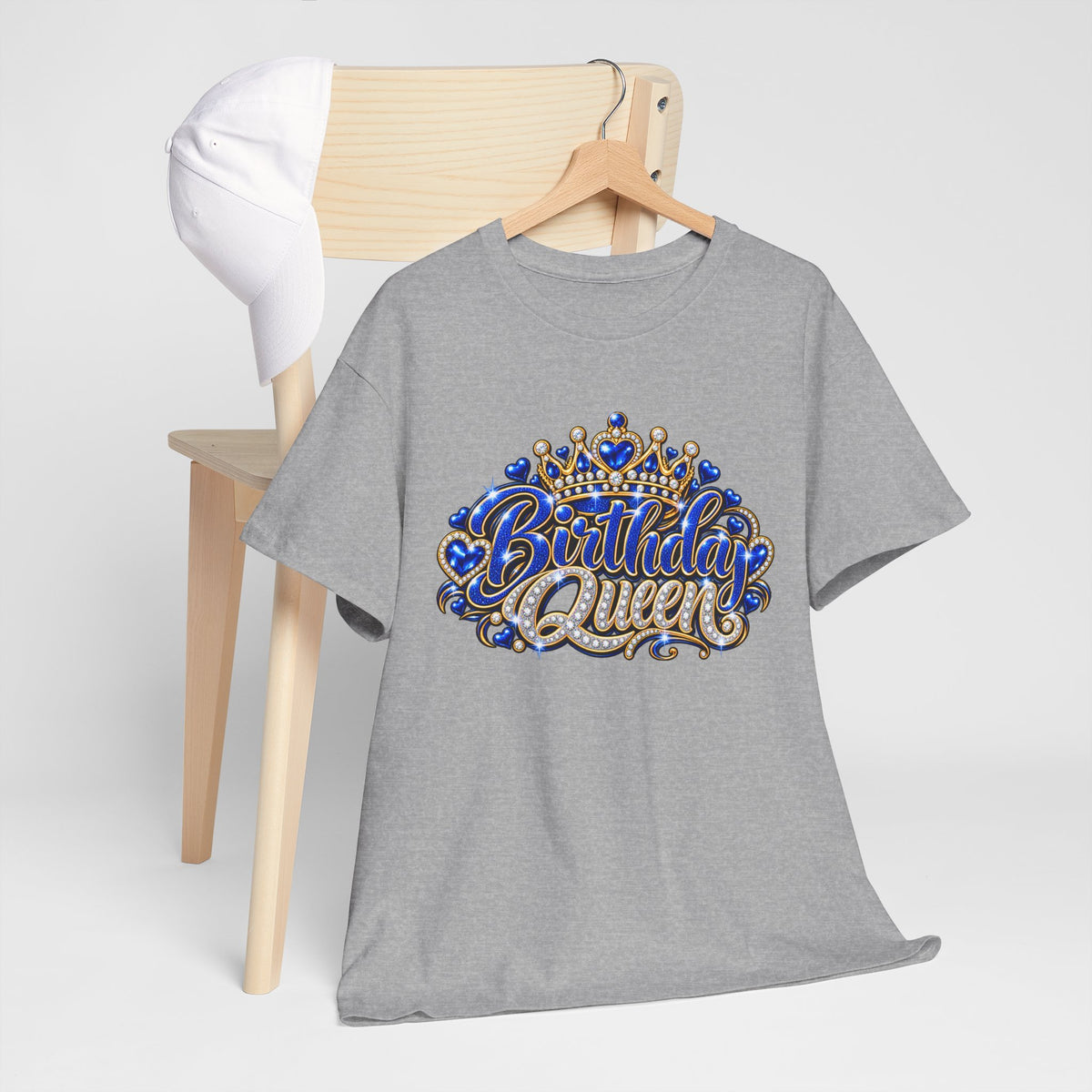 Birthday Blue Queen Crown Graphic Tee