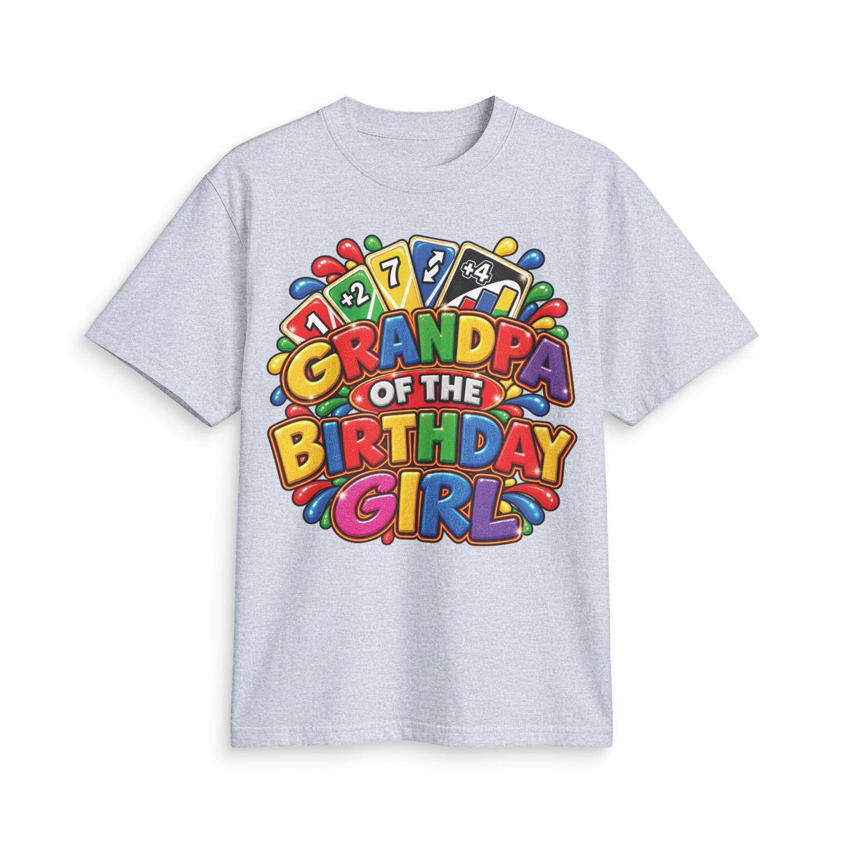 Grandpa of the Birthday Girl T-Shirt | Colorful Birthday Design