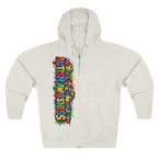 Autism Awareness Puzzle Heart Zip Hoodie | Colorful Awareness Design
