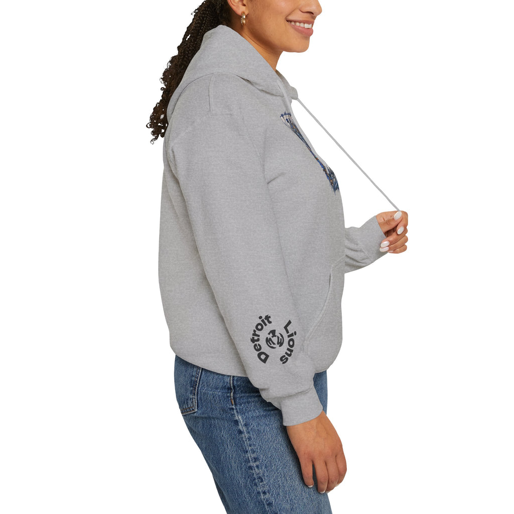 Detroit Grit graphic Hoodie | Motor City skyline, industrial vintage design