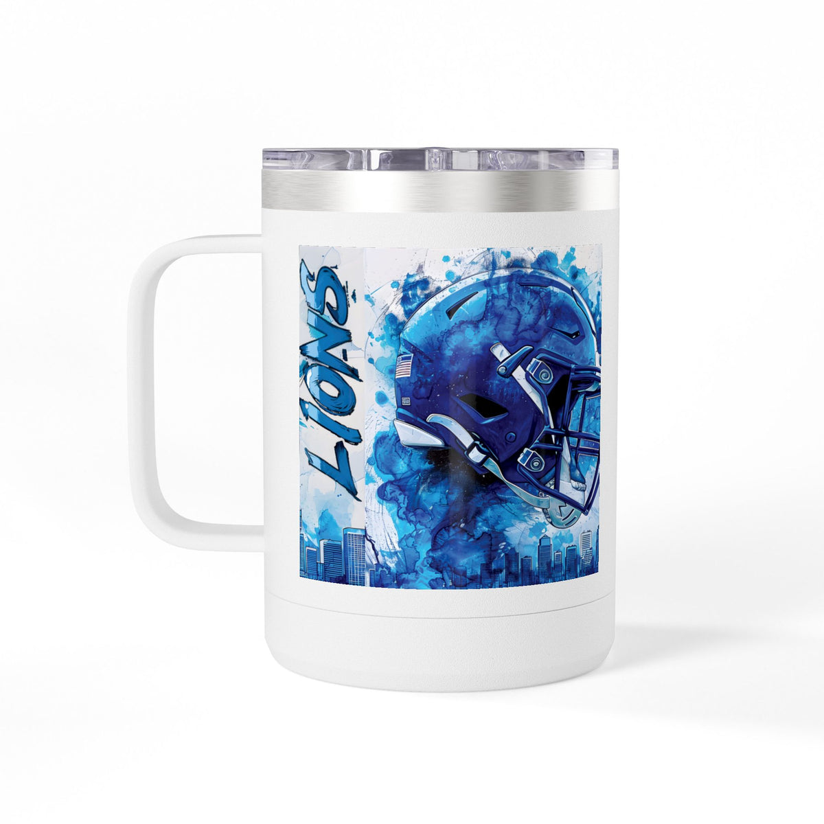 Blue Football Helmet Lions mug | 15oz Tumbler
