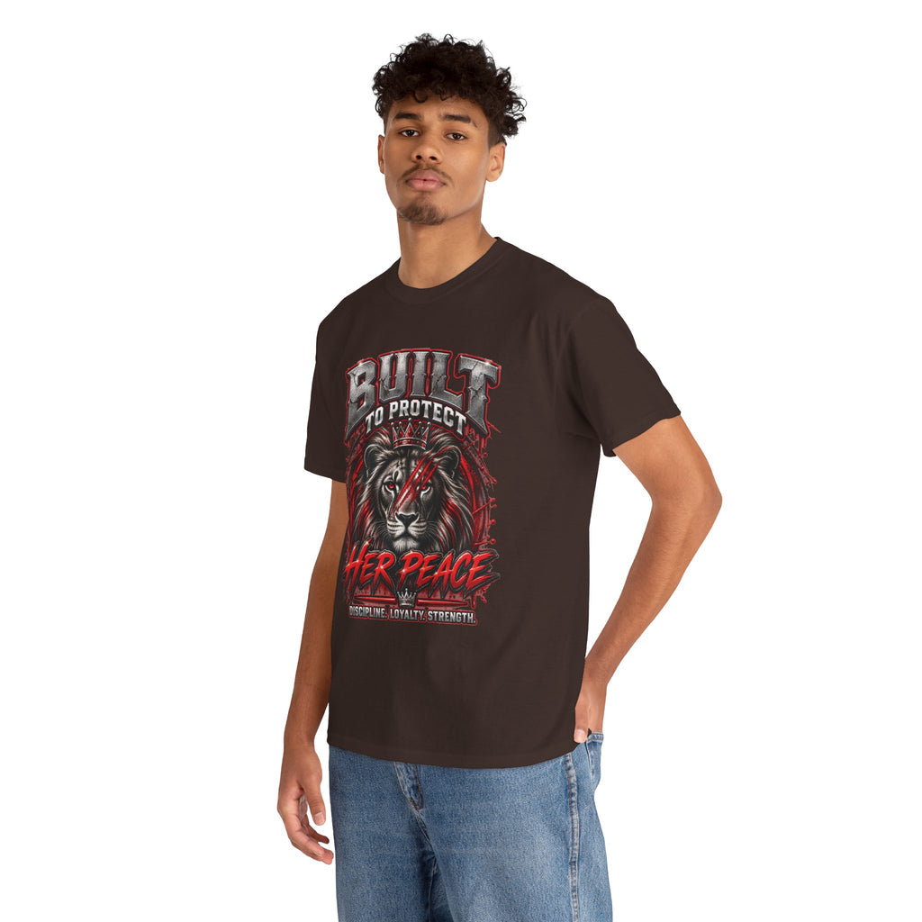 Built to Protect Her Peace Couples Graphic T-Shirt