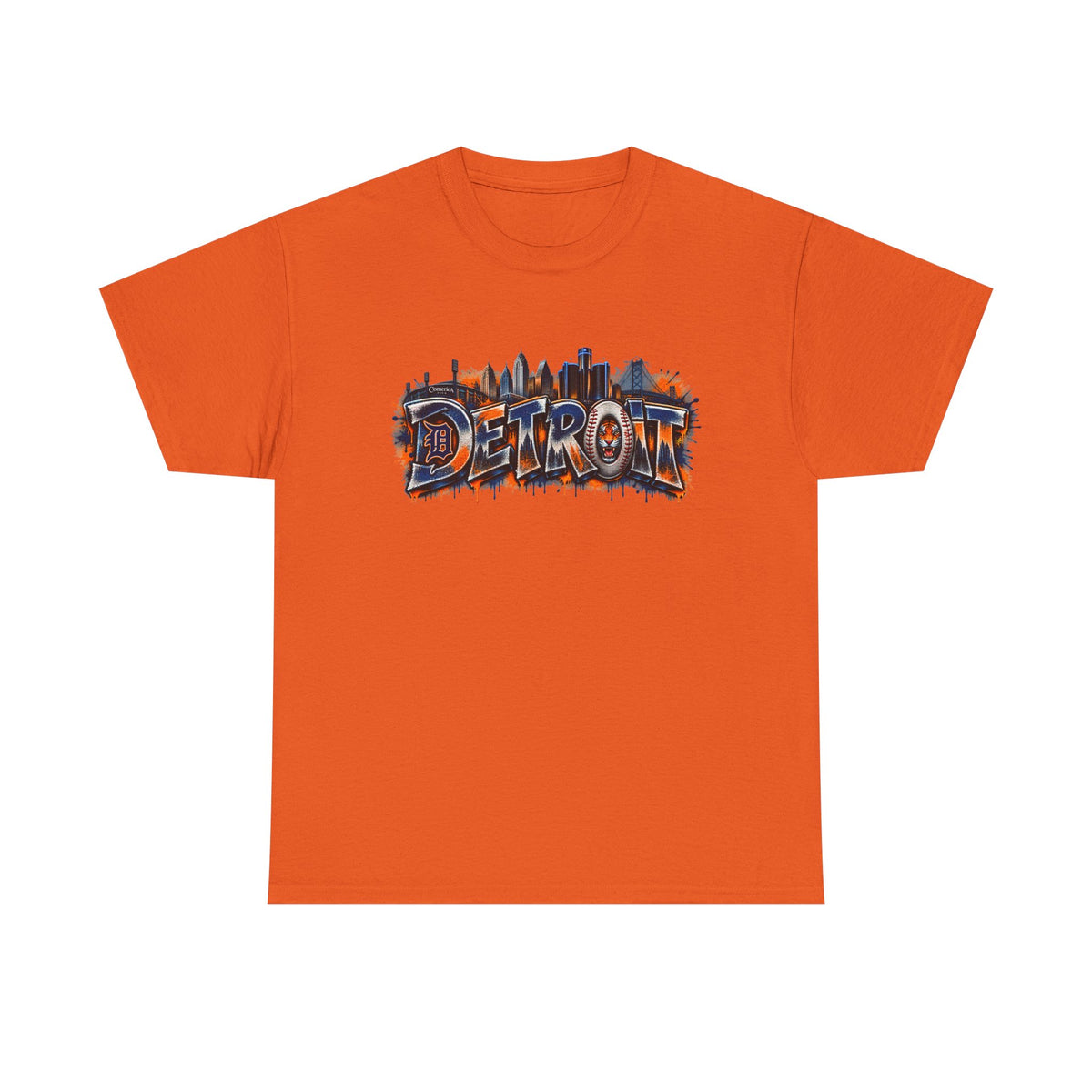 Detroit skyline graffiti T-Shirt | city skyline tee, urban street art