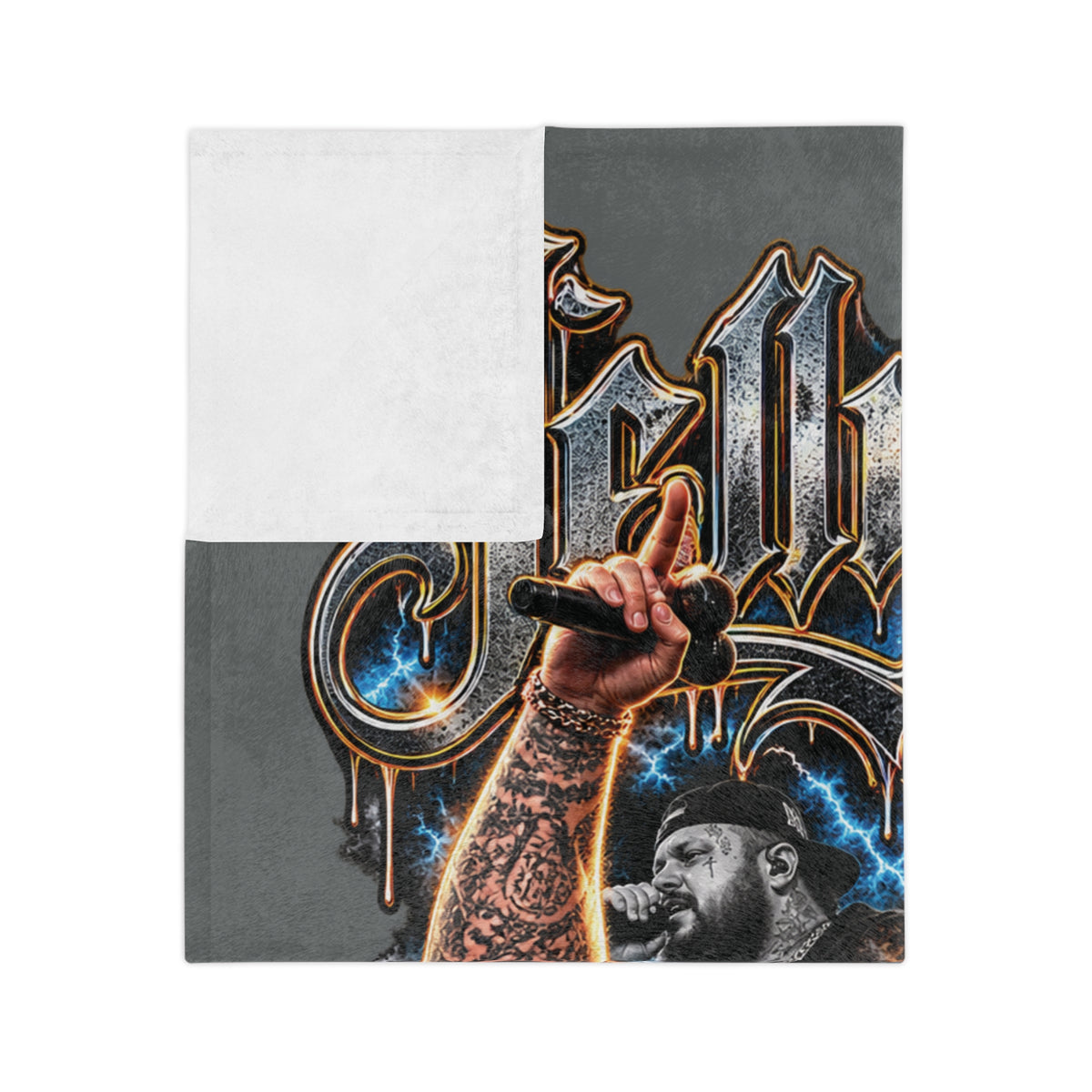 Roll Jelly concert portrait Velveteen blanket | musician tour artwork