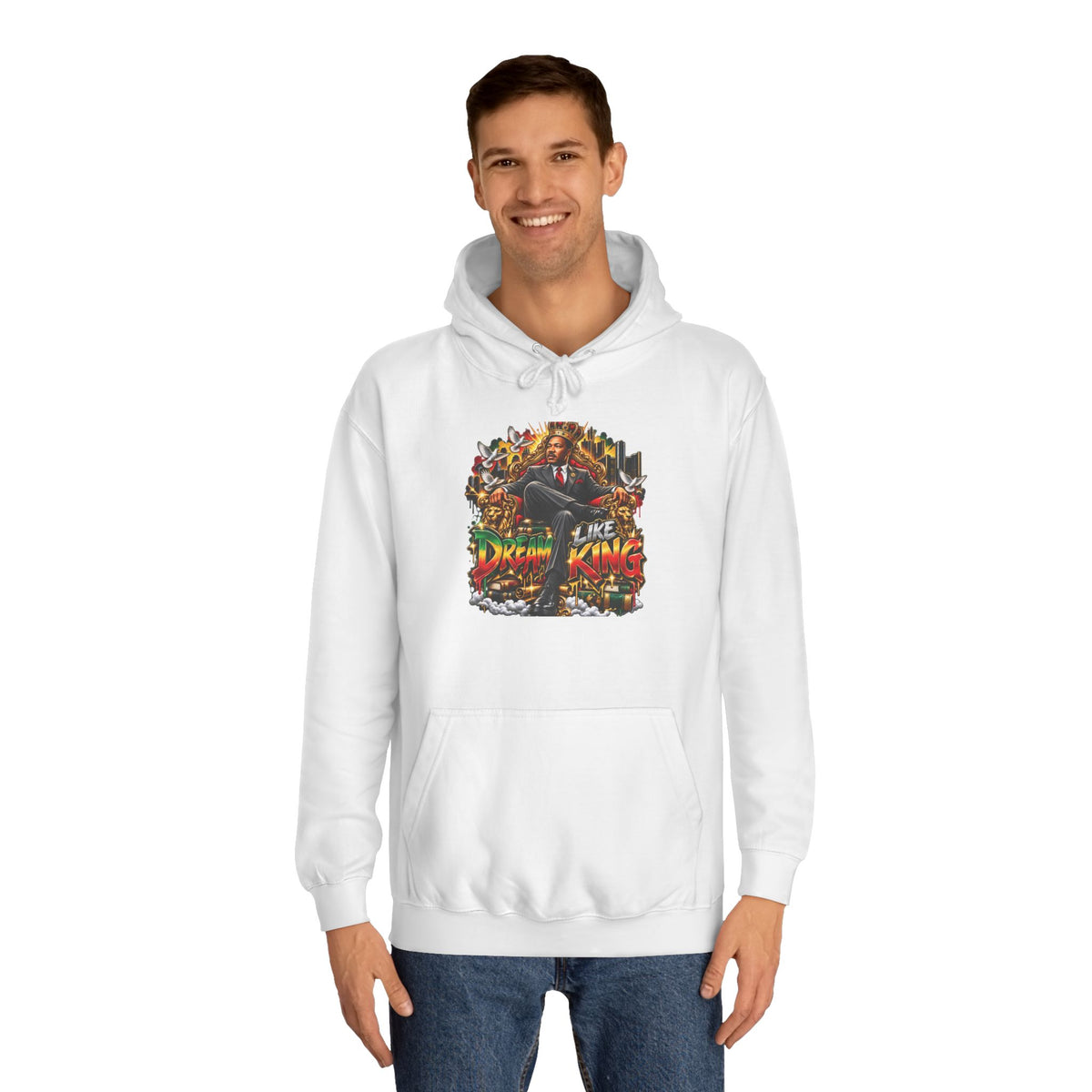 Martin Luther King Graphic Hoodie | Colorful Jungle King Design