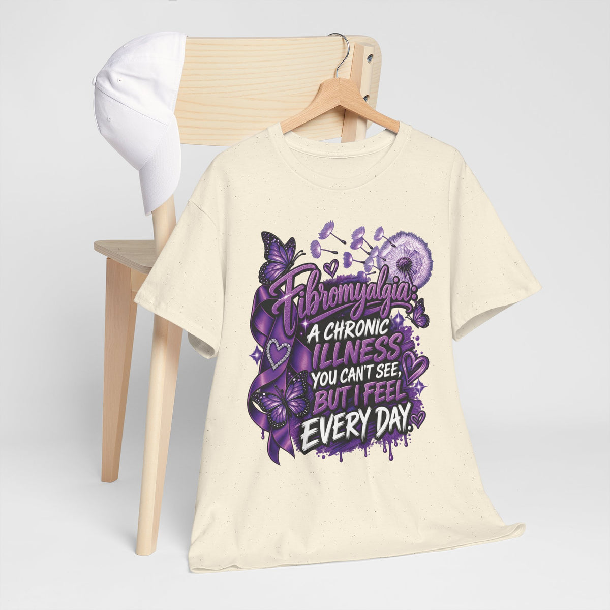 Fibromyalgia Awareness ribbon shirt | T-Shirt, Chronic Illness Support, Purple Awareness