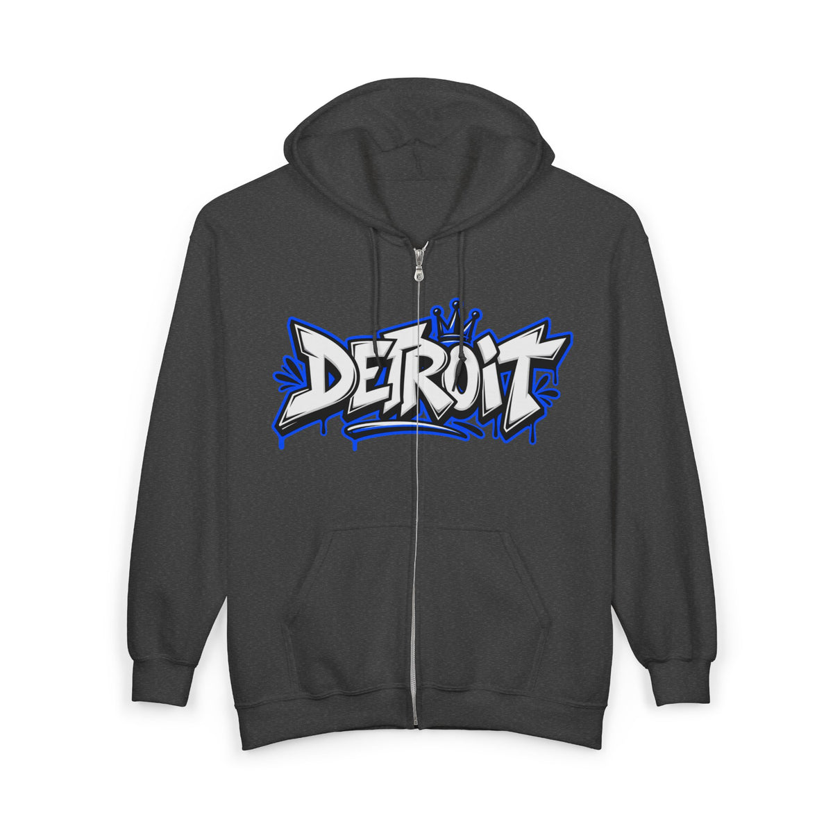 Detroit Graffiti Zip Hoodie | Detroit Rock City Back Print