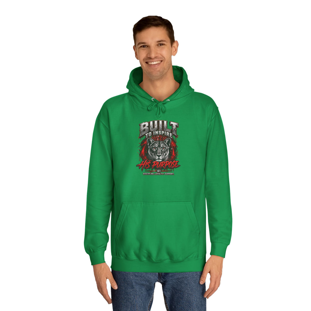 Built ro Inspire his Purpose Couples Graphic Hoodie