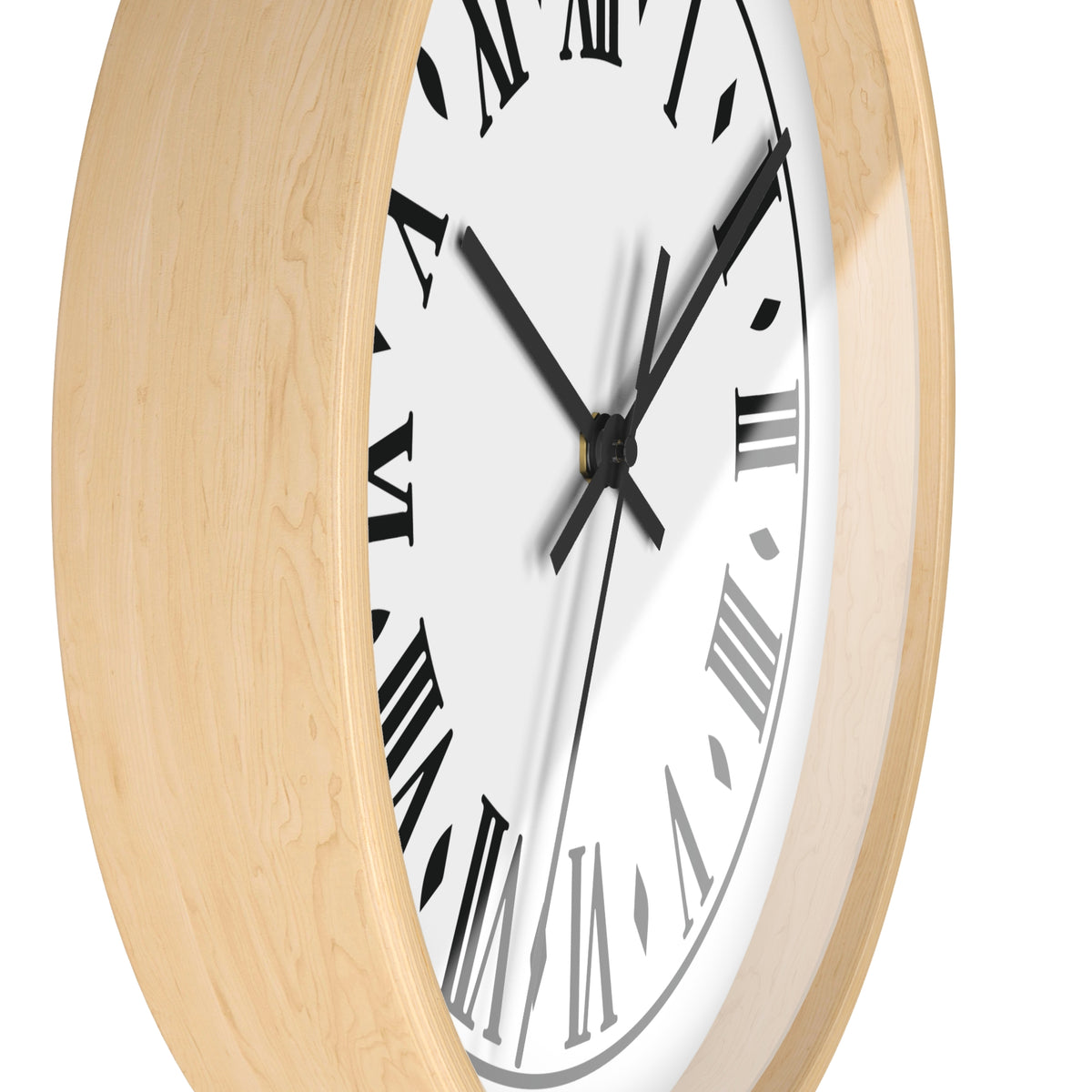 Roman Numeral Vintage Clock Wall Clock | Black Frame, White Face