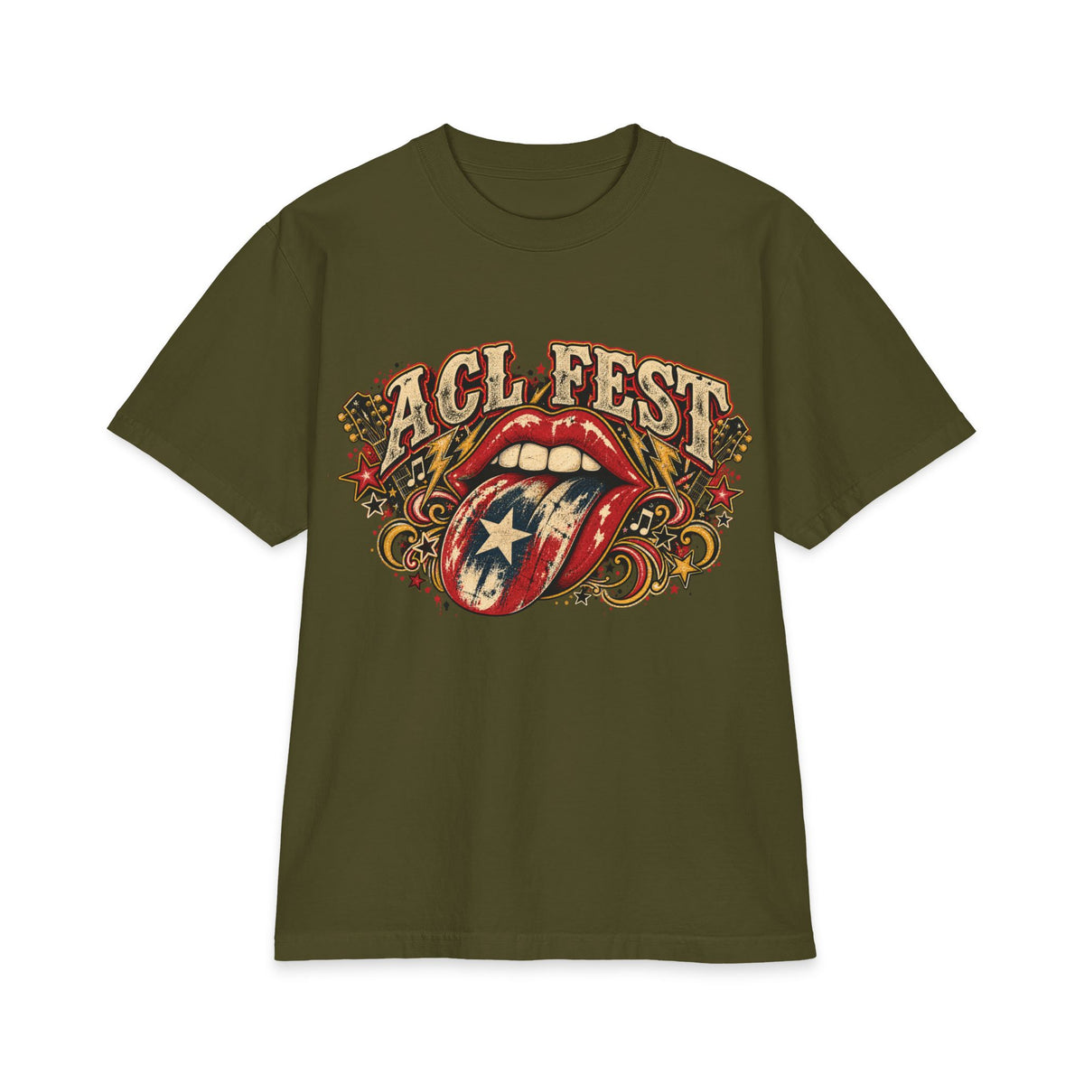 ACL Fest tongue logo T-Shirt | music festival lineup back print