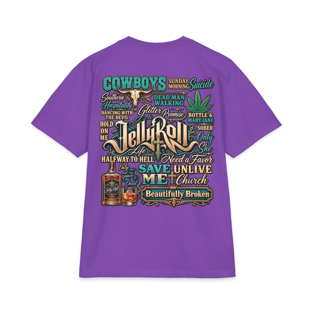 Roll Jelly band portrait T-Shirt | rock country tour tee