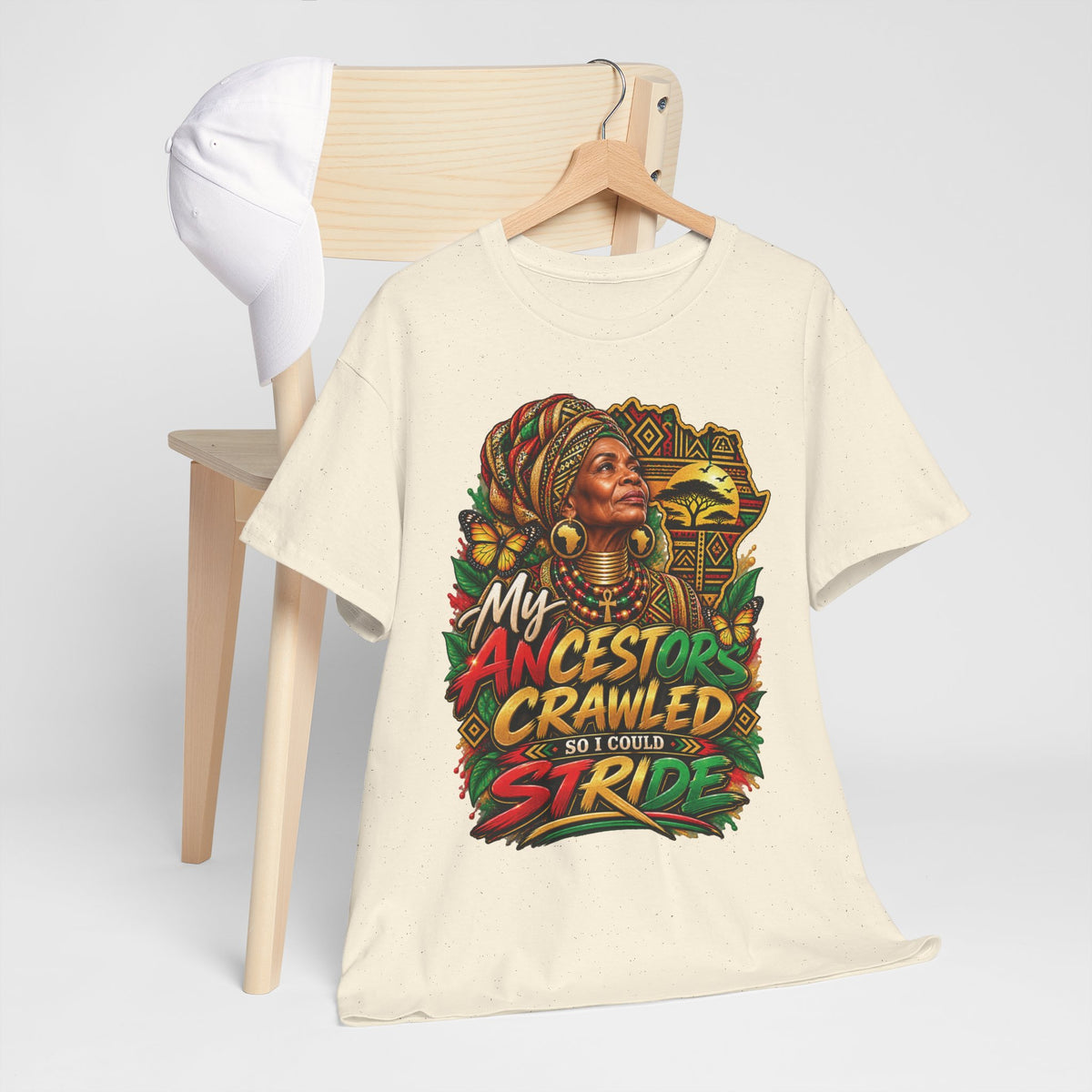 My Ancestors Crawled So I Could Stride T-Shirt | Afrocentric Heritage Pride Tee
