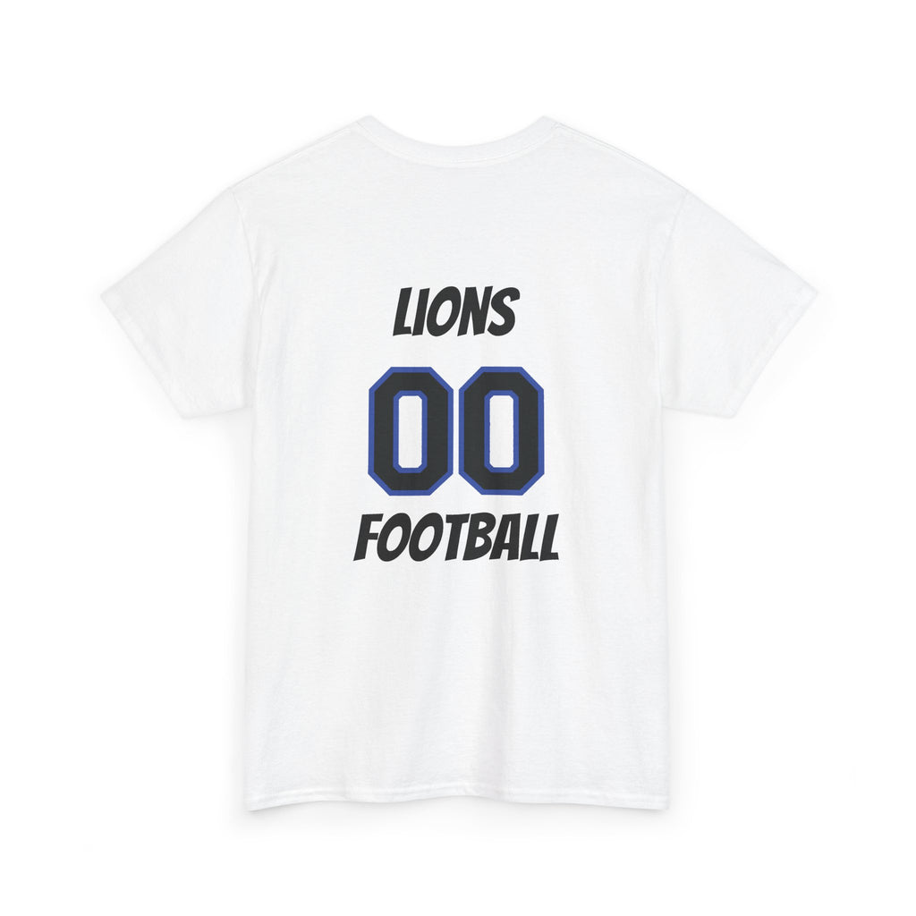 Detroit Lion Rider T-Shirt | Football Team Graphic Tee, Blue Mascot