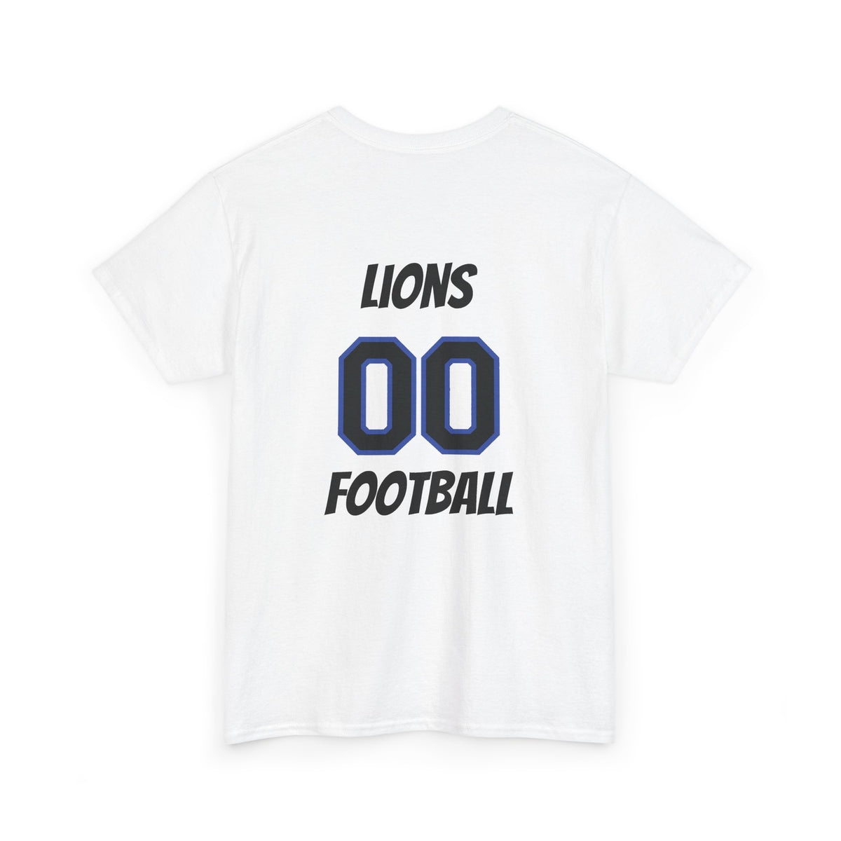 Detroit Lion Rider T-Shirt | Football Team Graphic Tee, Blue Mascot