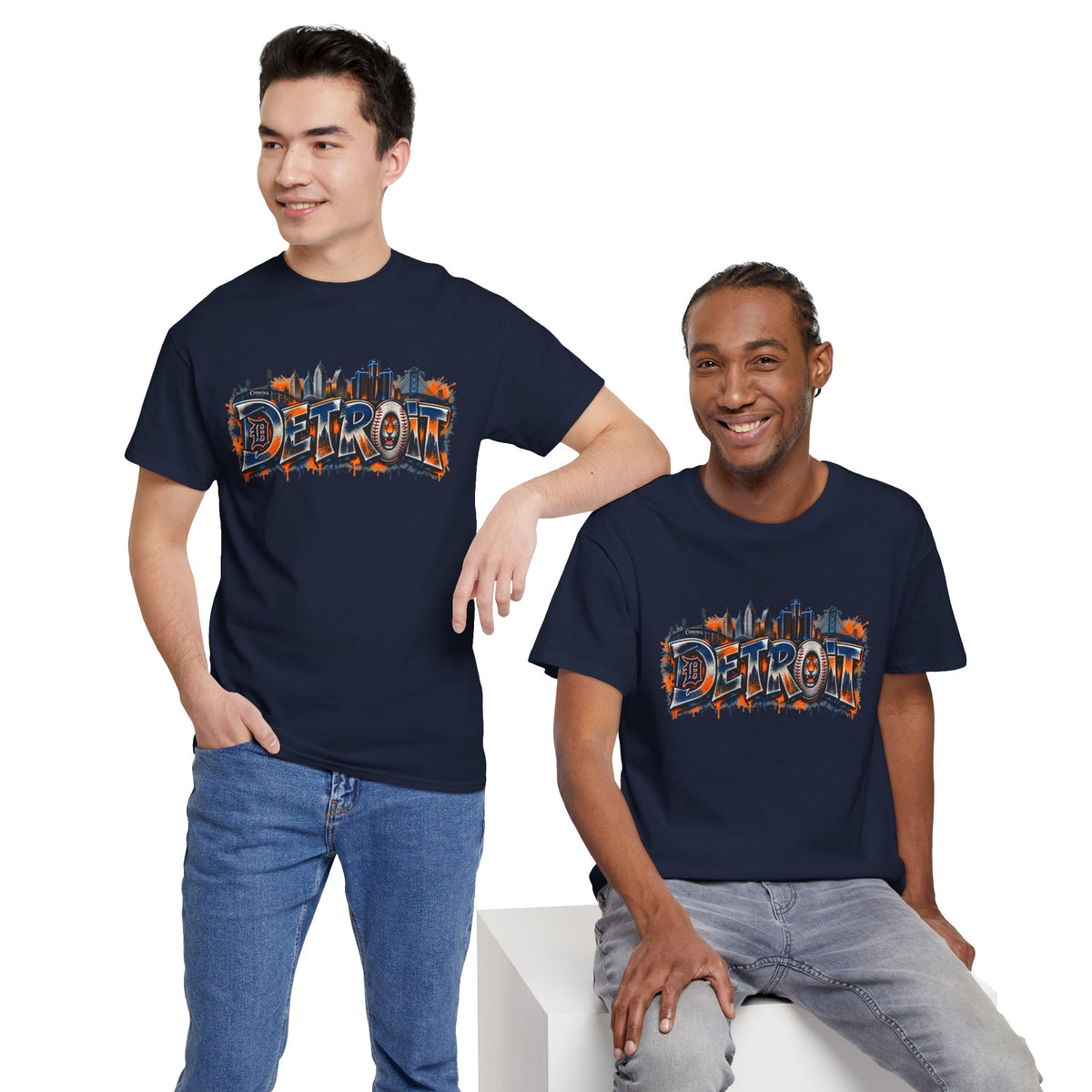 Detroit skyline graffiti T-Shirt | city skyline tee, urban street art