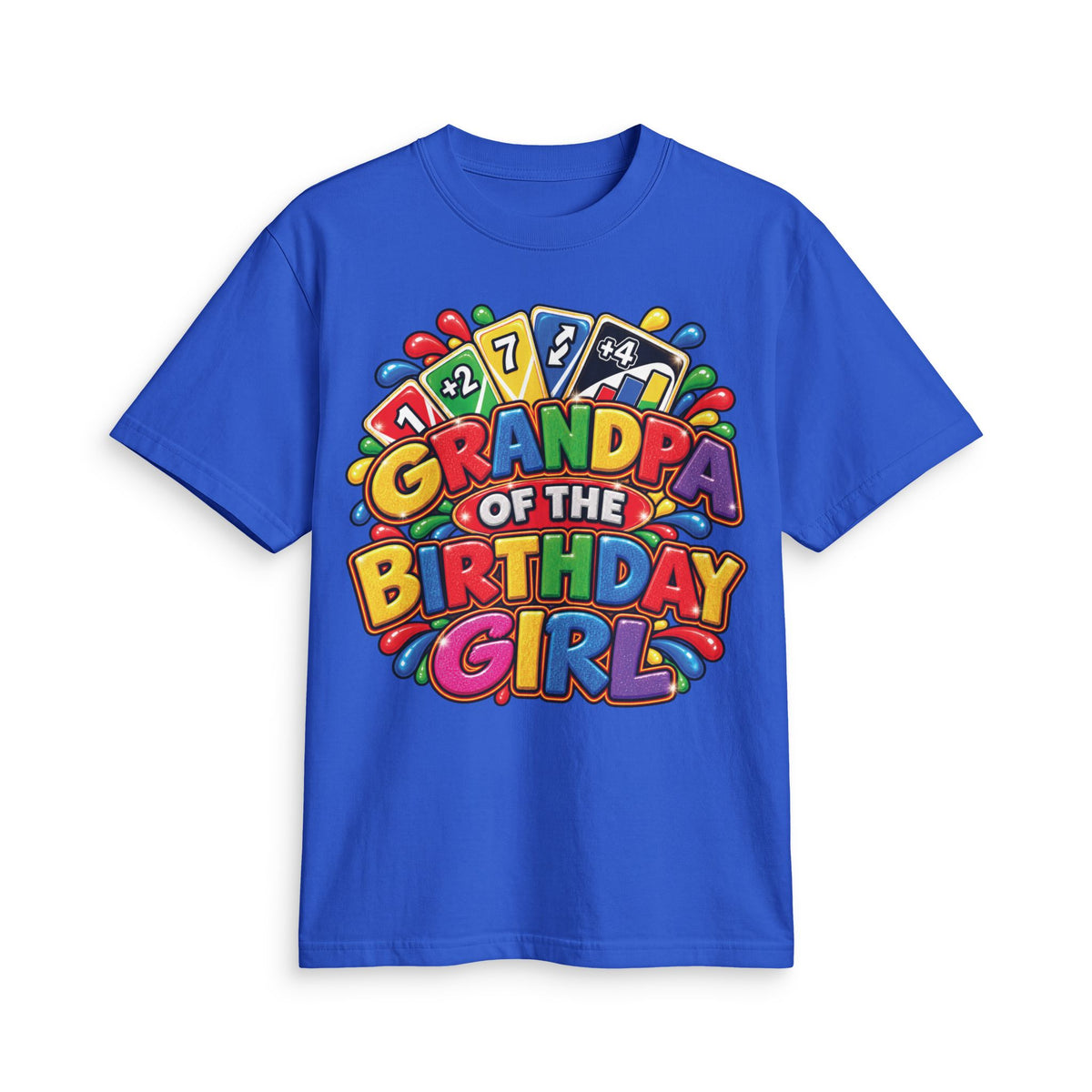 Grandpa of the Birthday Girl T-Shirt | Colorful Birthday Design