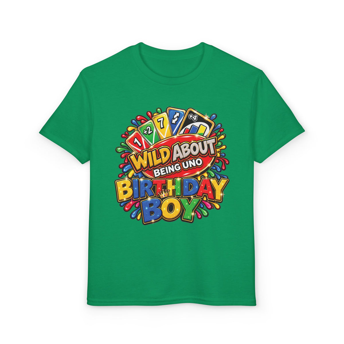 Wild About Being UNO Birthday Boy T-Shirt | Personalized Backprint