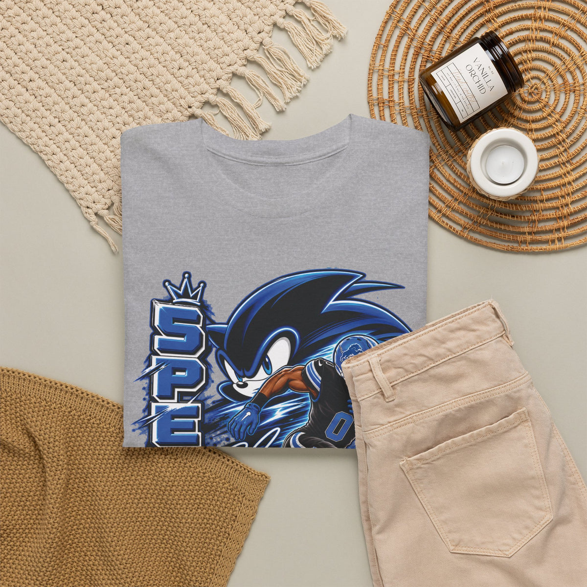 Speed Demon Sonic character Tee | Retro Gaming graphic shirt