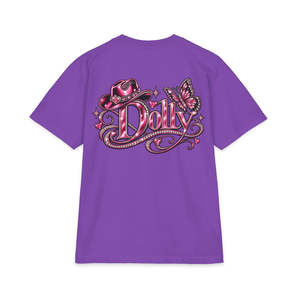 Retro Pink Dolly Portrait T-Shirt | Country Cowgirl Graphic Tee