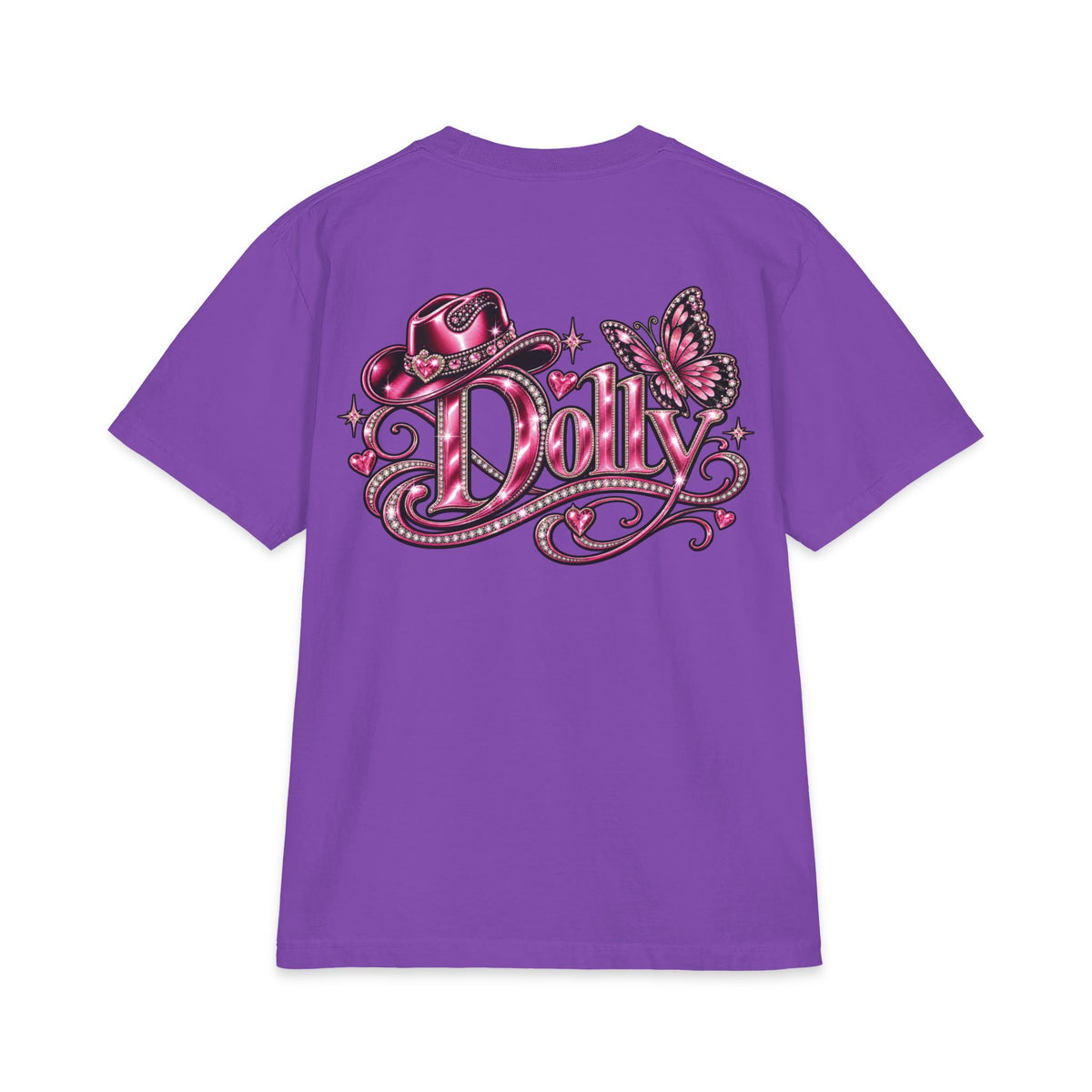 Retro Pink Dolly Portrait T-Shirt | Country Cowgirl Graphic Tee