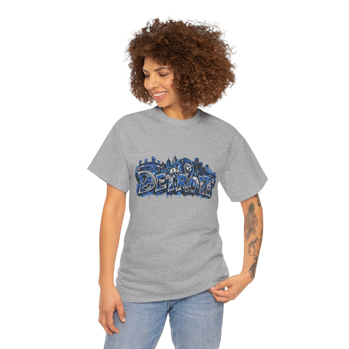 Detroit Graffiti Skyline T-Shirt | Urban City Street Art Tee