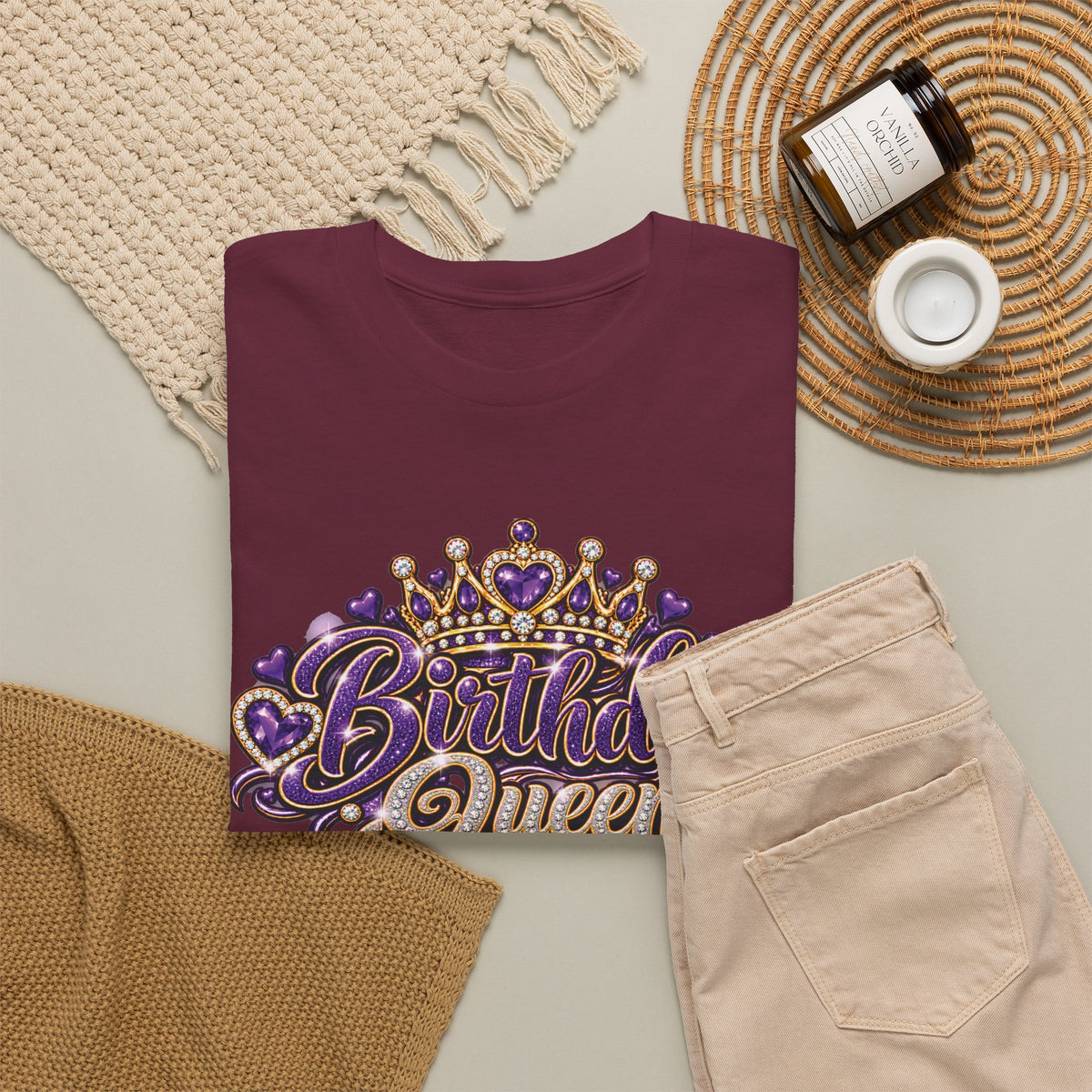 Birthday Purple Queen Graphic T-Shirt
