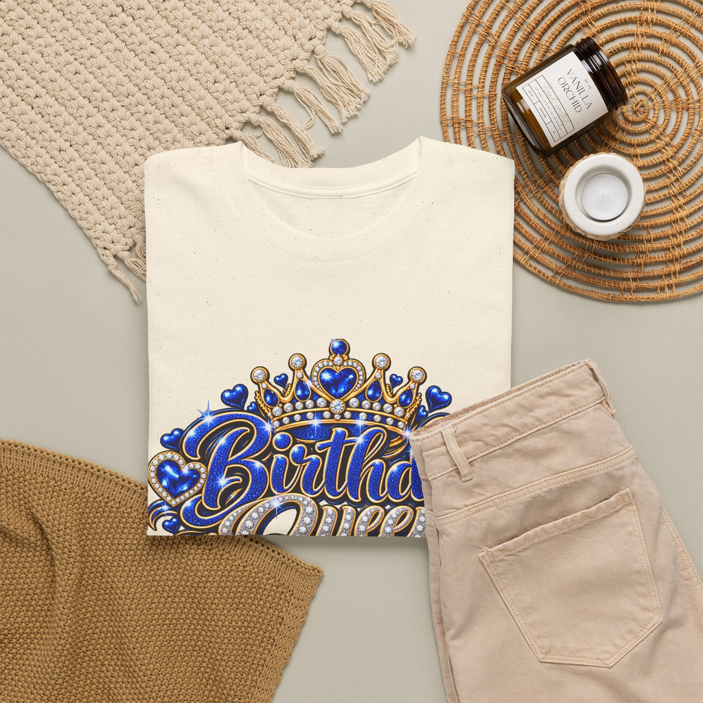 Birthday Blue Queen Crown Graphic Tee