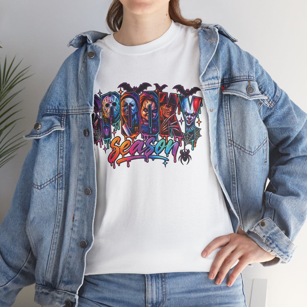 Horror Mask Graffiti Tee | Spooky Season Halloween Slasher Skull Vampire Werewolf